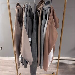 Lot of 8 Assorted Neutral Hoodies